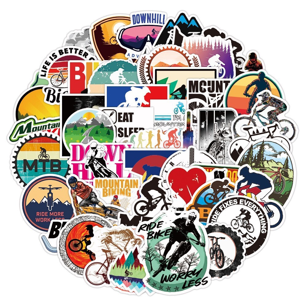 100Pcs Outdoor Mountain Bike Sticker for Teens Girls Water Bottles Waterproof
