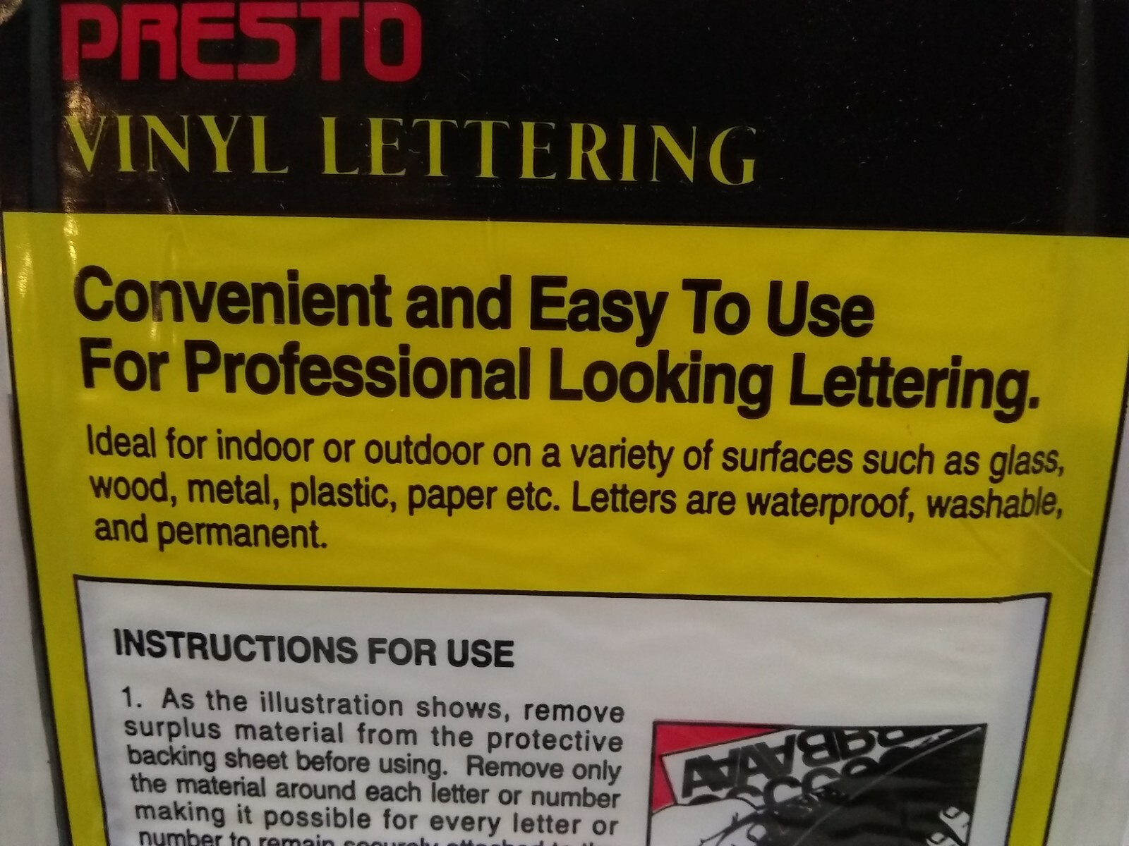 PRESTO Vintage 1” C&N Blue Mod Gothic 369 Vinyl Letters Numbers 14156