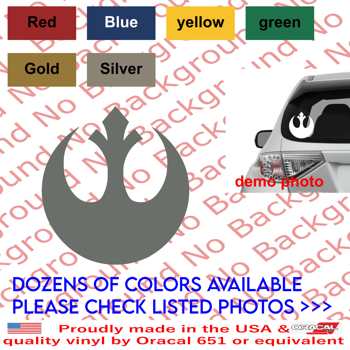 REBEL ALLIANCE Star War Car Window/laptop Vinyl Decal DIE CUT SW001