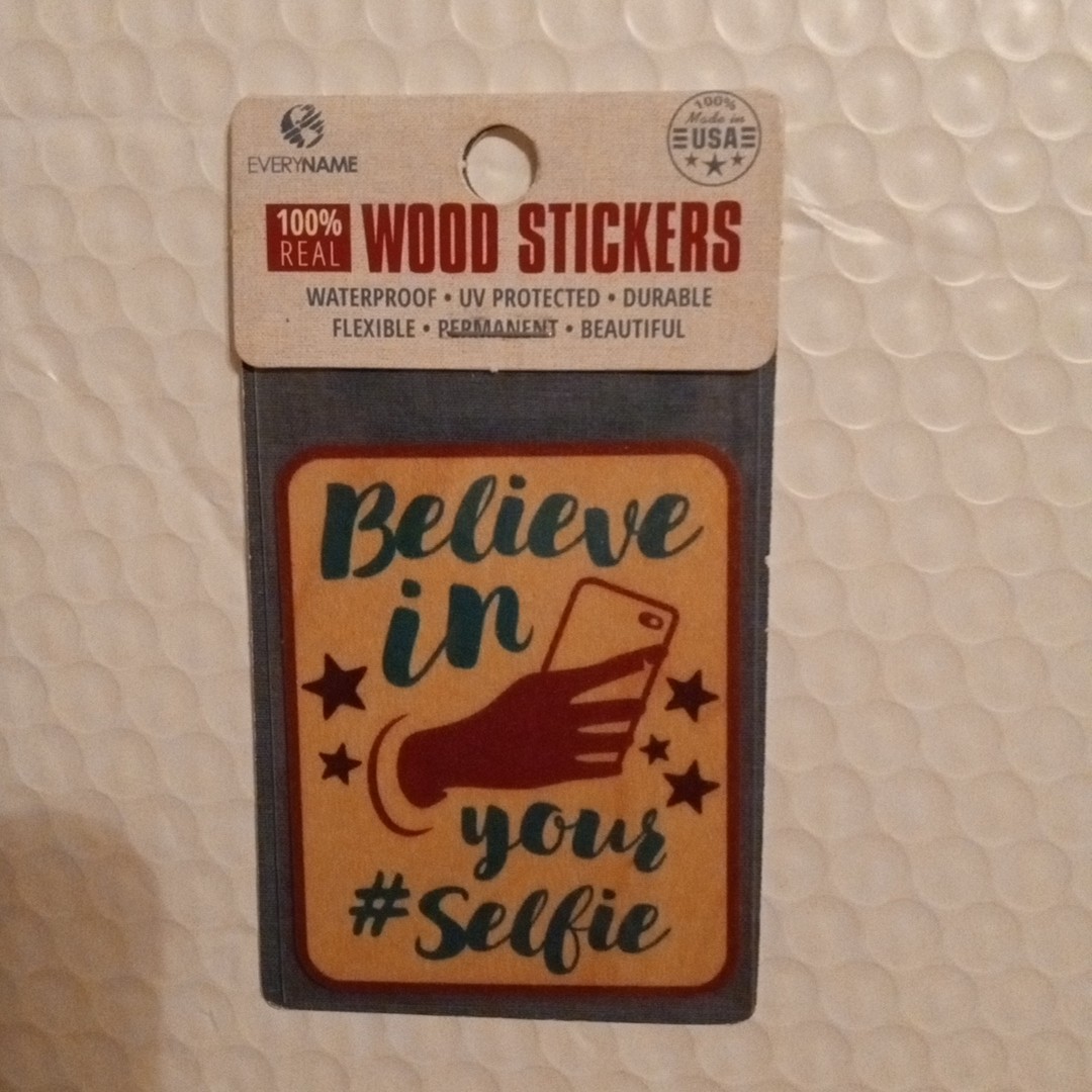 Flexible Wood Sticker Adheres To Flat Or Curved Smooth Surface Waterproof