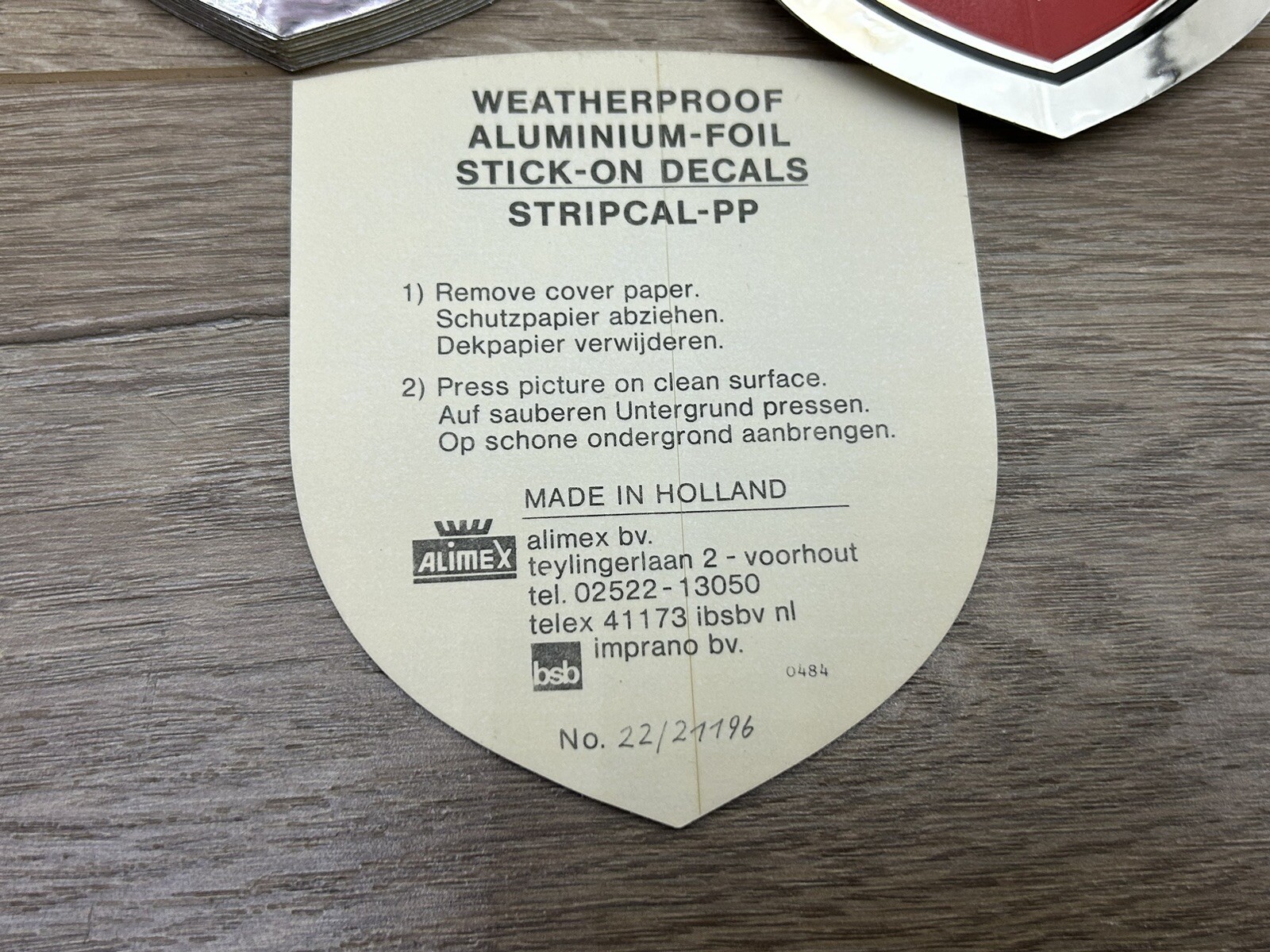 Poland Weatherproof Aluminum Foil Sticker Decals Made In Holland Lot Of 100