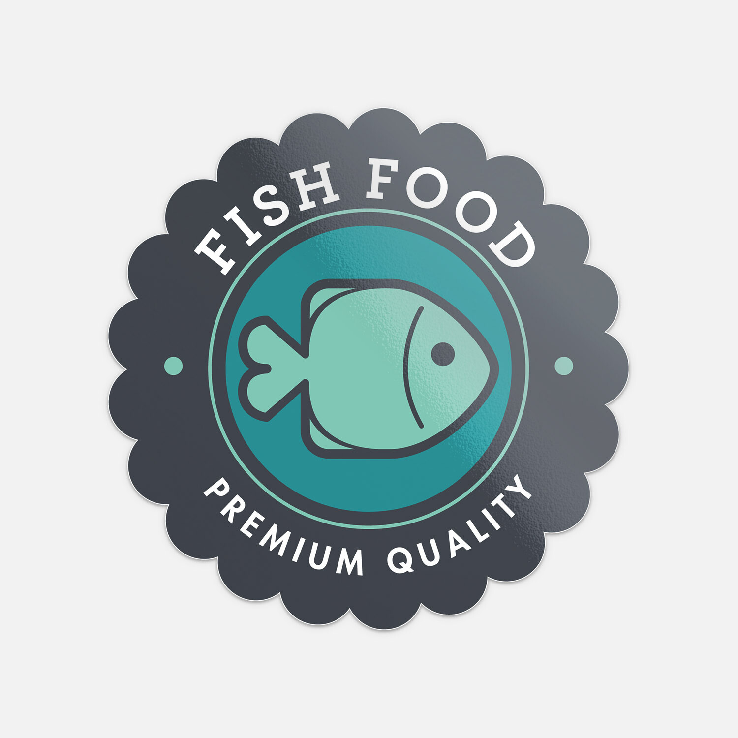Fish Food Premium Quality Petshop Badge Vinyl Sticker Decal