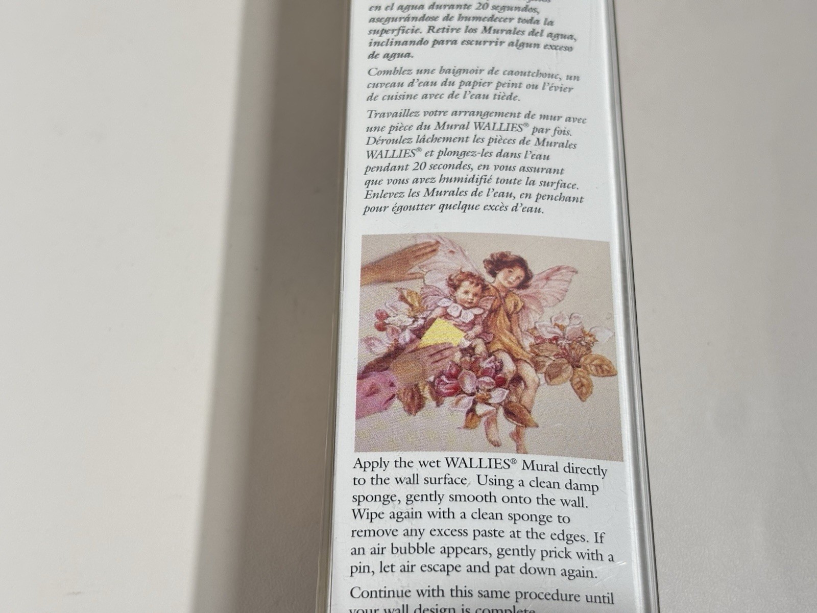 Wallies Murals Wallpaper Cutouts APPLE BLOSSOM FLOWER FAIRIES Decals 30×25” VTG.