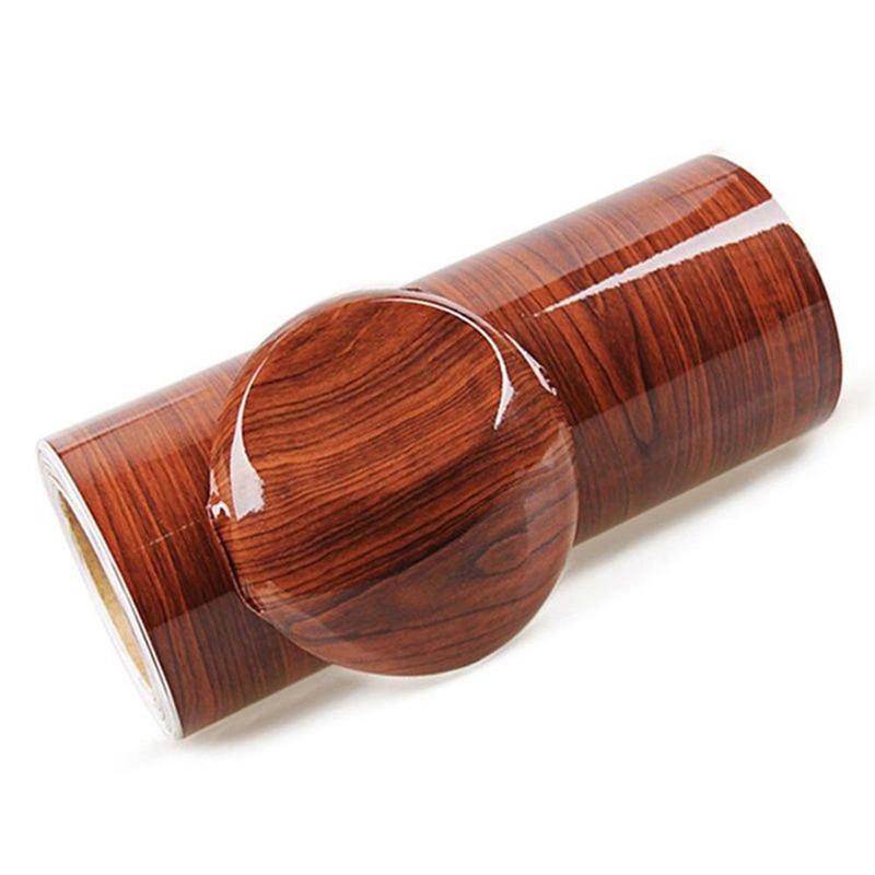 High Gloss Wood Grain Vinyl for Car Interior Furniture Countertop Wrap Sticker