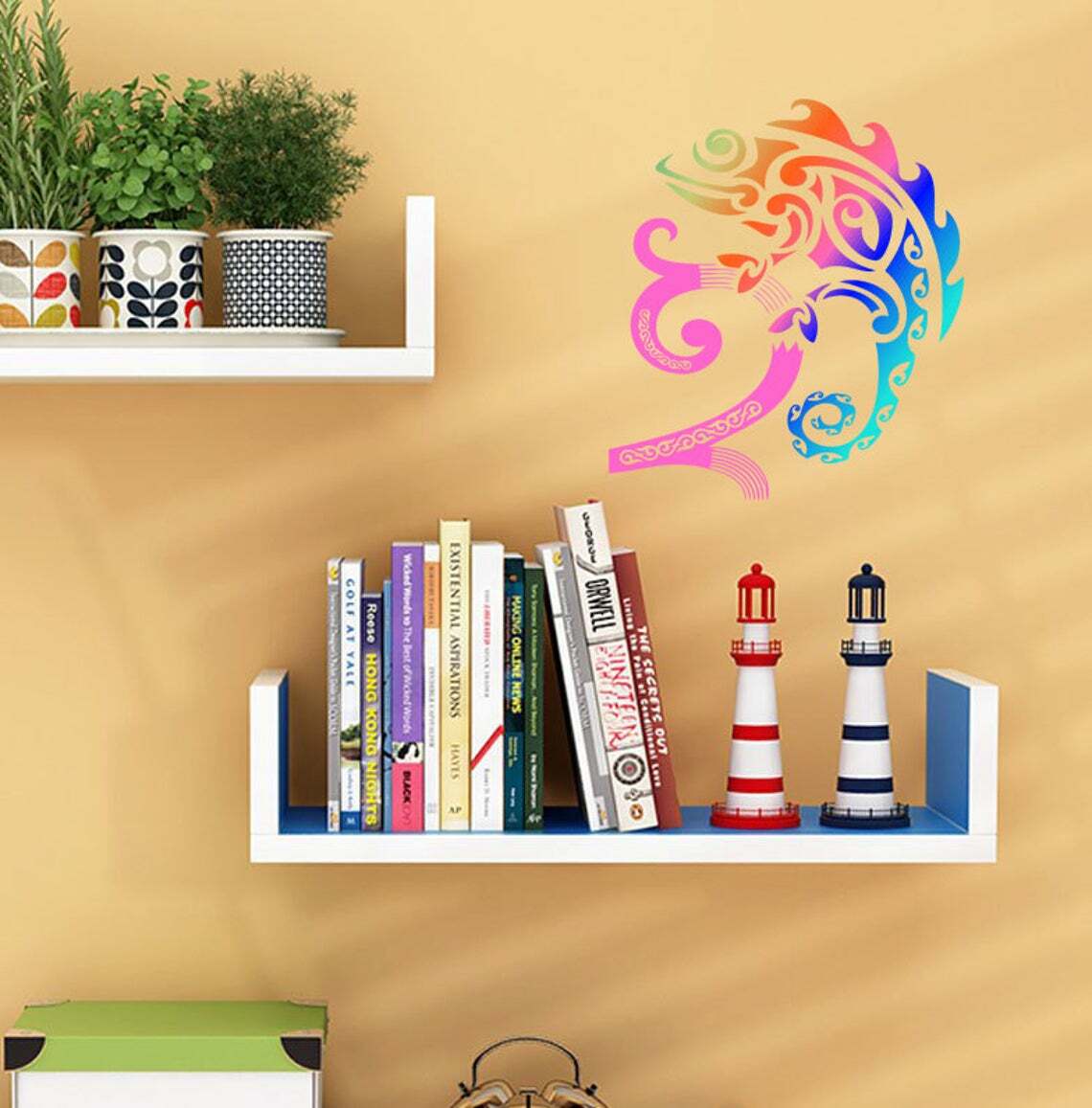 Chameleon Sticker, Vinyl Sticker, Chameleon Wall Decal, Nautical Vinyl Sticker