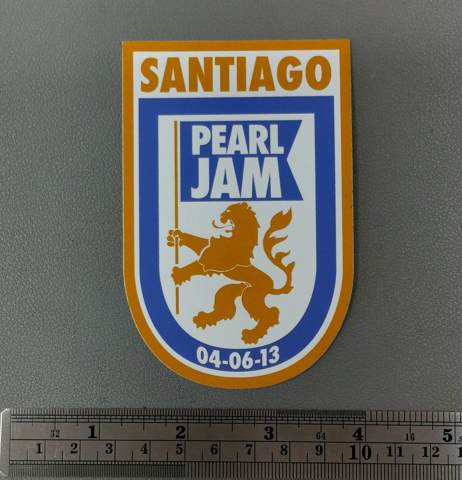 Pearl Jam Sticker Rare Eddie Vedder Santiago 2013 South America Decal
