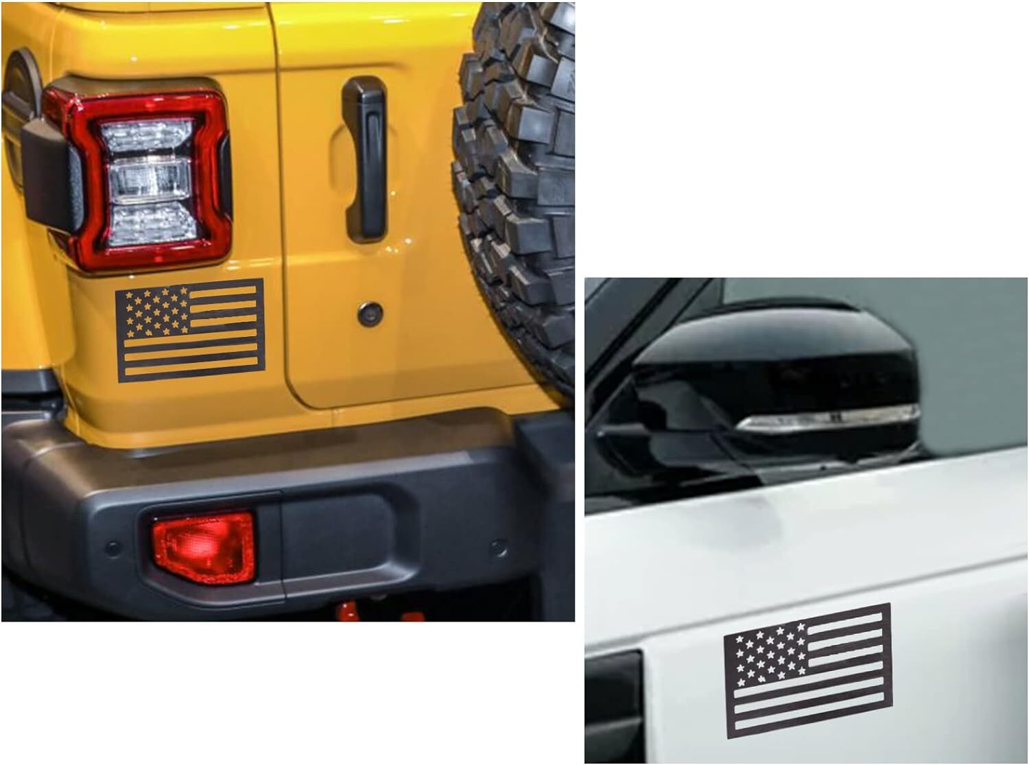 American Flag Magnet Decal 2 Pack 6.1 x 3.7 Inch for Cars/Trucks