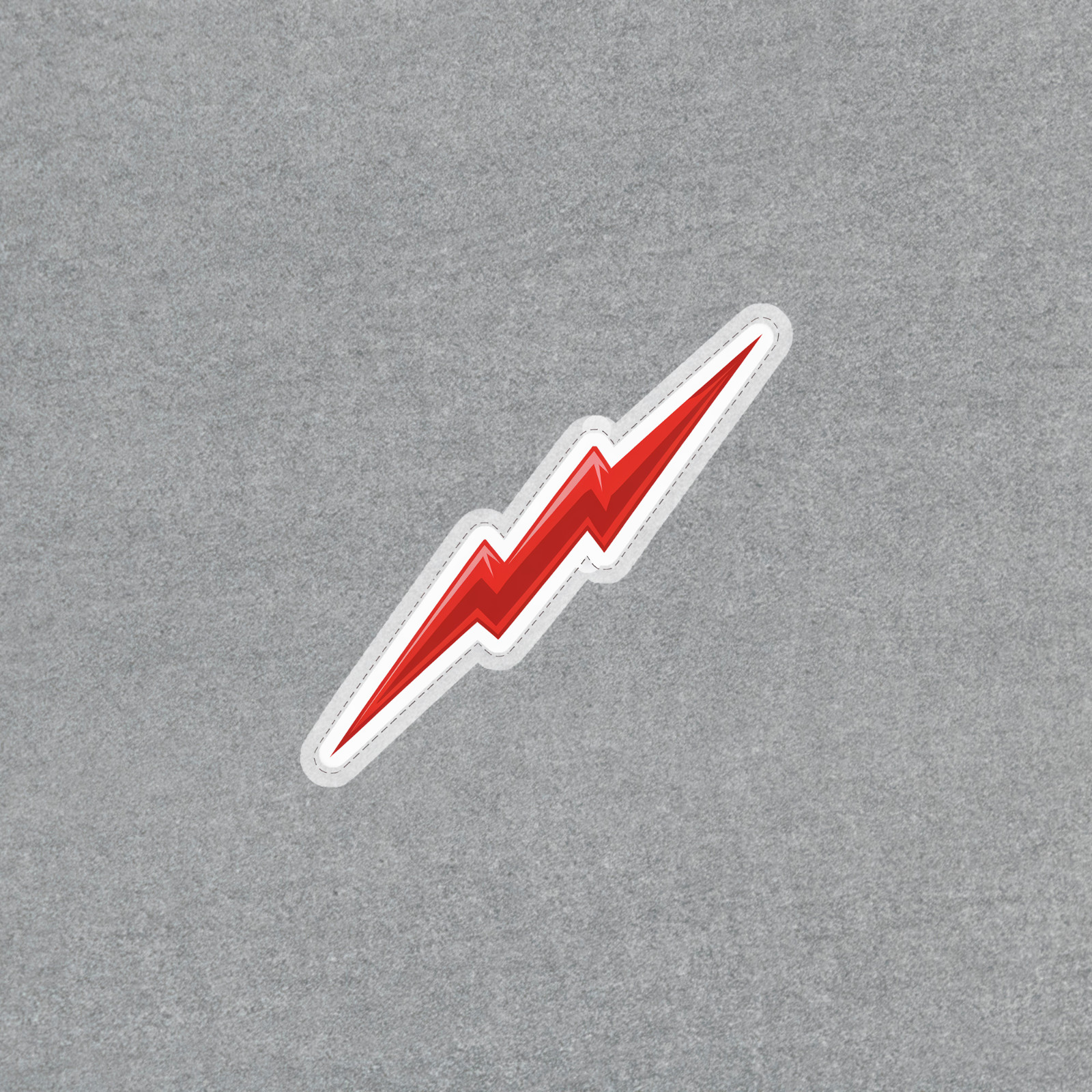 Red Lightning Bolt Sticker – Vivid Weather Icon Decal for Laptops, Cars #5099