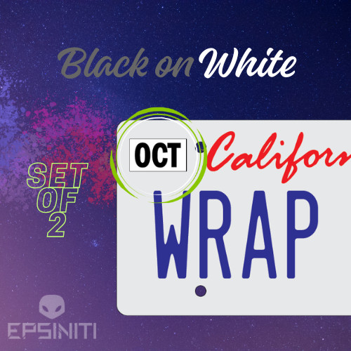 ANY MONTH – California License Plate Wrap DIY Month Sticker