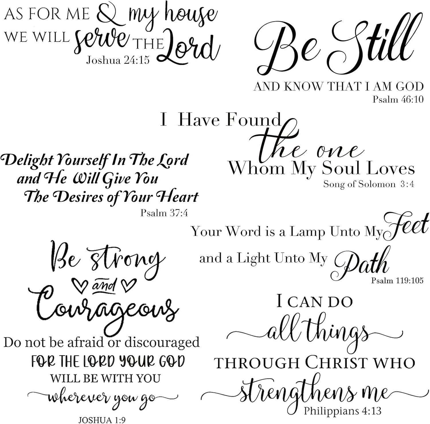 Bible Verse Wall Stickers Inspirational Quote Wall Decals Religious Wall Sticker