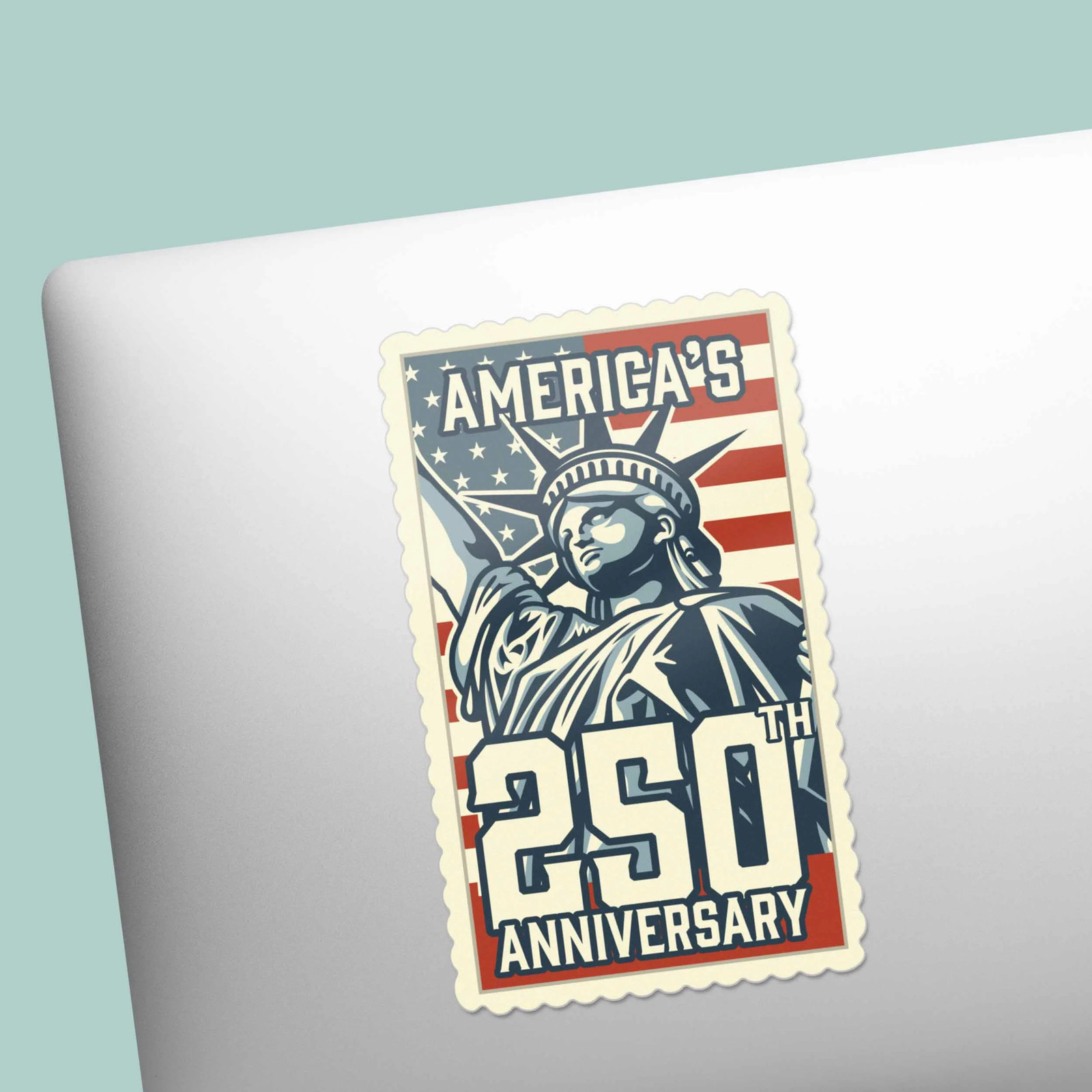 America's 250th Anniversary Stamp Sticker – Cool Patriotic USA Decal