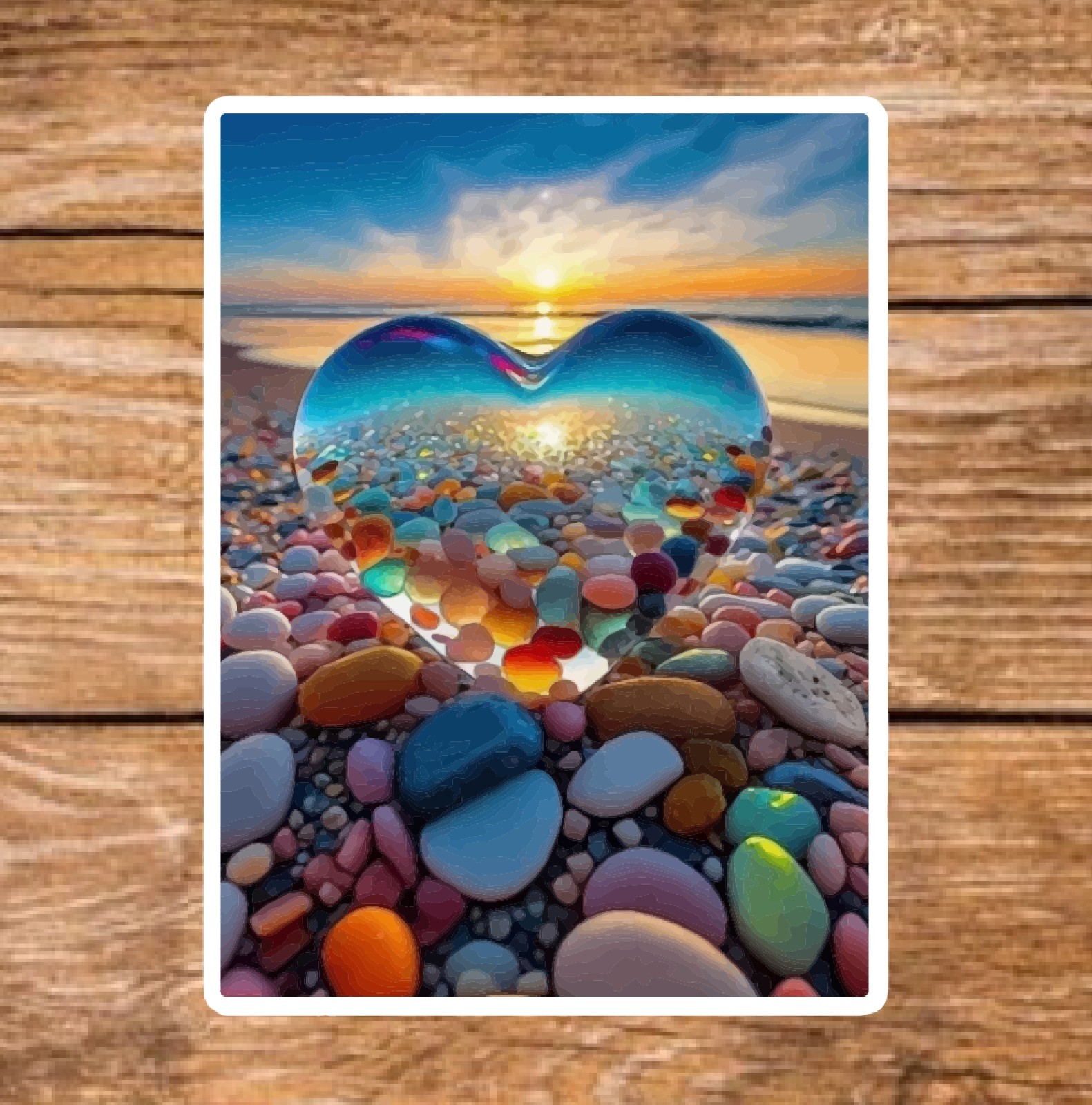 Beach Life – 3 Pages (18 Sticker Set) 2in, Waterproof, Glossy Finish Vinyl.