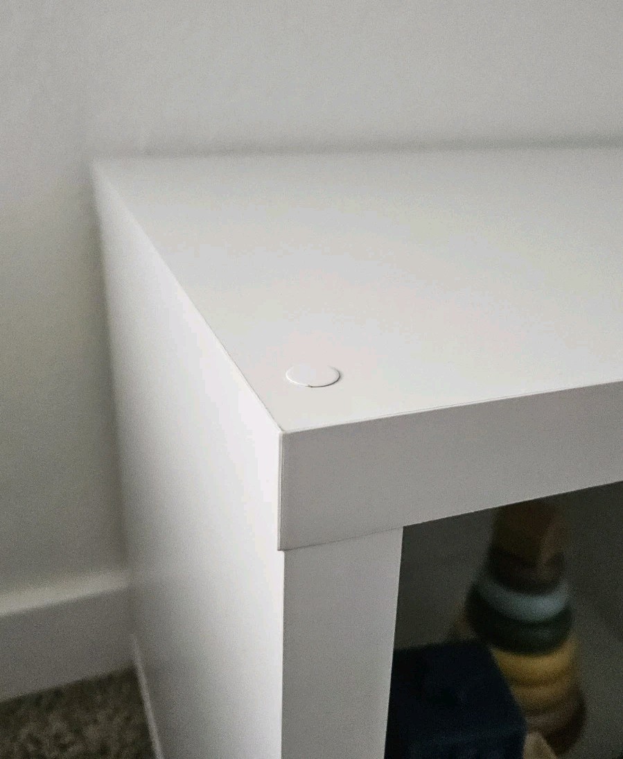 13" CUBE SYSTEM SCREW COVERS, IKEA KALLAX, CAM LOCK COVER STICKER – WHITE, 13MM