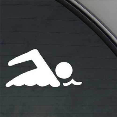 Swimming Swimmer Decal Car Truck Window Sticker