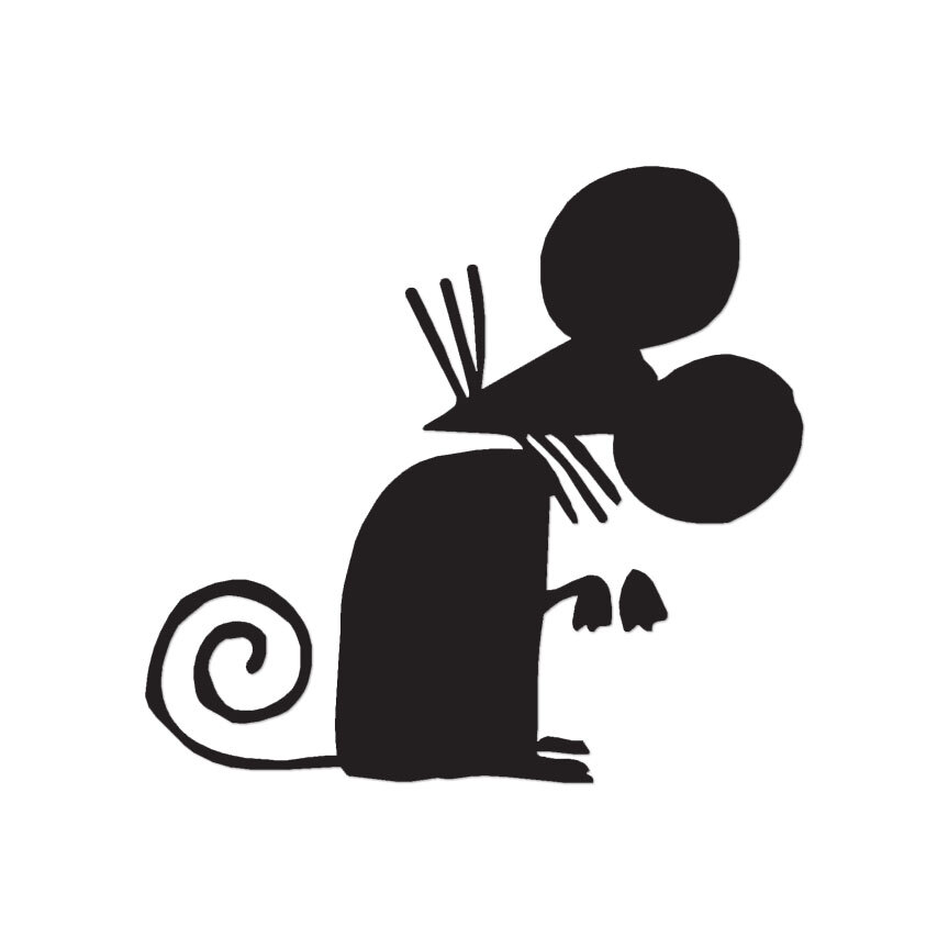 Cute Mouse Rat – Vinyl Decal Sticker – Multiple Color & Sizes – ebn968