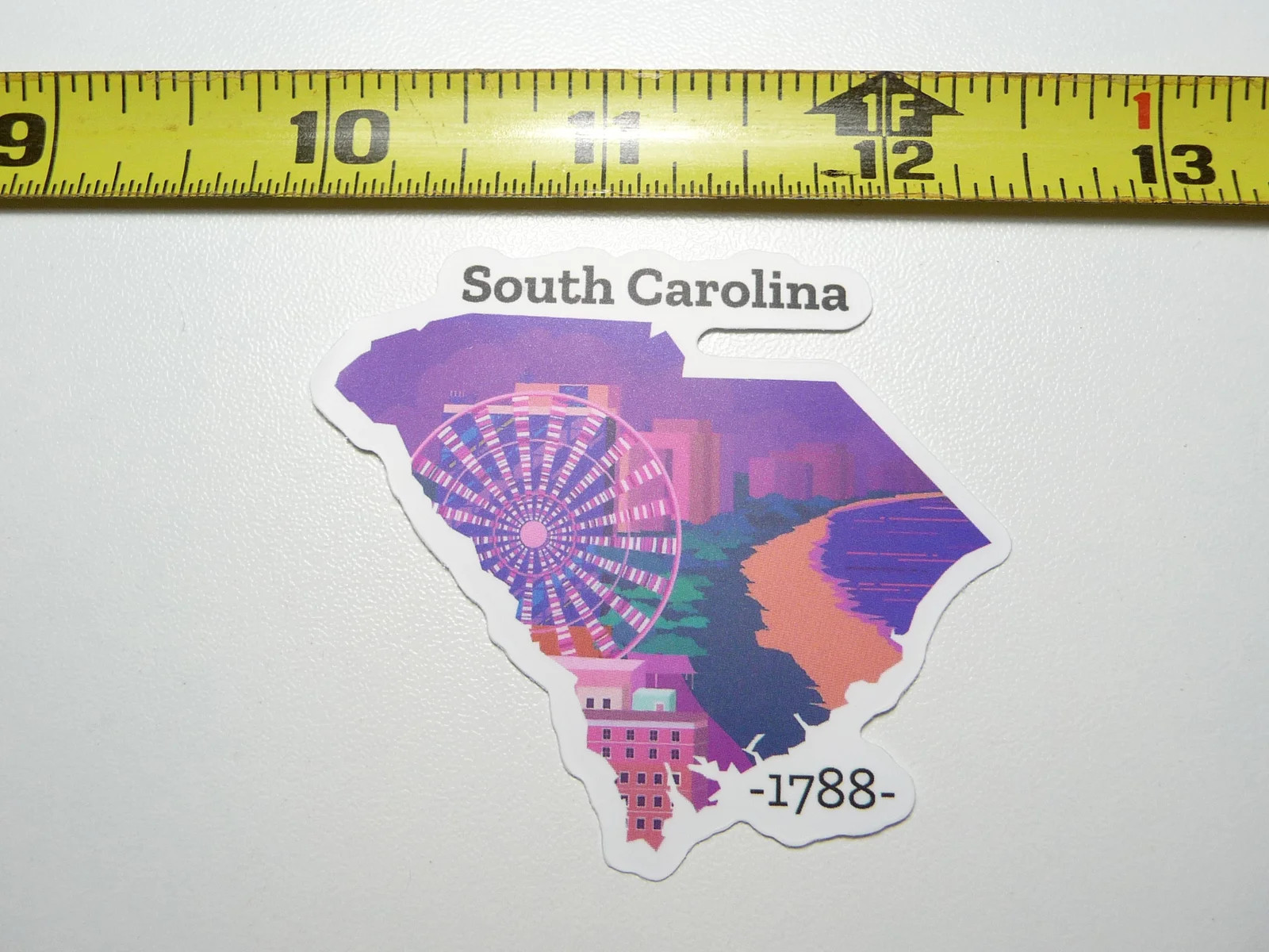 SOUTH CAROLINA SMALL STICKER DECAL STATE PRIDE BIRTH TRAVEL VACATION TRIP USA