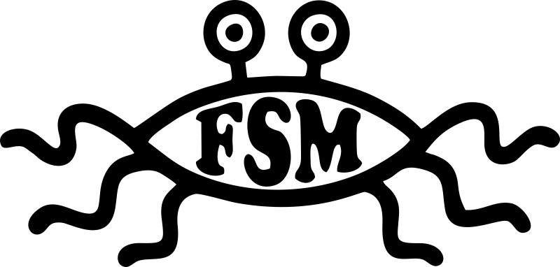 Flying Spaghetti Monster – 5" Vinyl Decal – Pastafarianism – Black Vinyl Decal