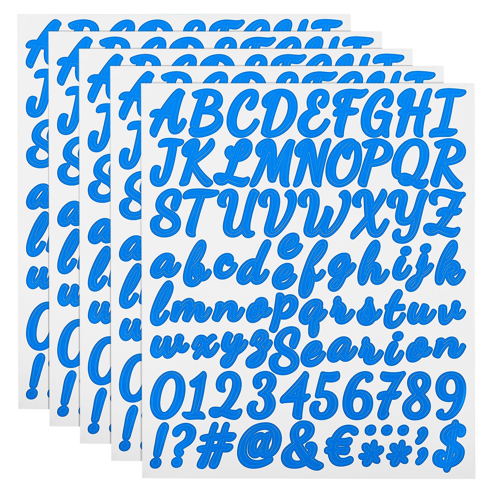 420pcs Self Adhesive Vinyl Stickers Per Sheet 5 (Blue, 2.5cm)