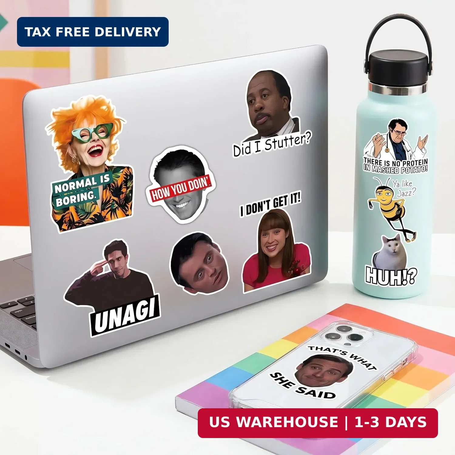 500 Pcs Funny Stickers for Adults & Teens – Trendy Meme Sticker, VSCO Vinyl Deca