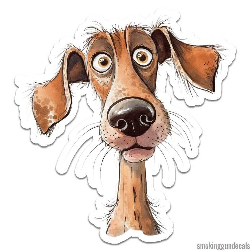 Funny Dog Puppy, Vinyl Decal Sticker, Indoor Outdoor, 3 Sizes, #12339