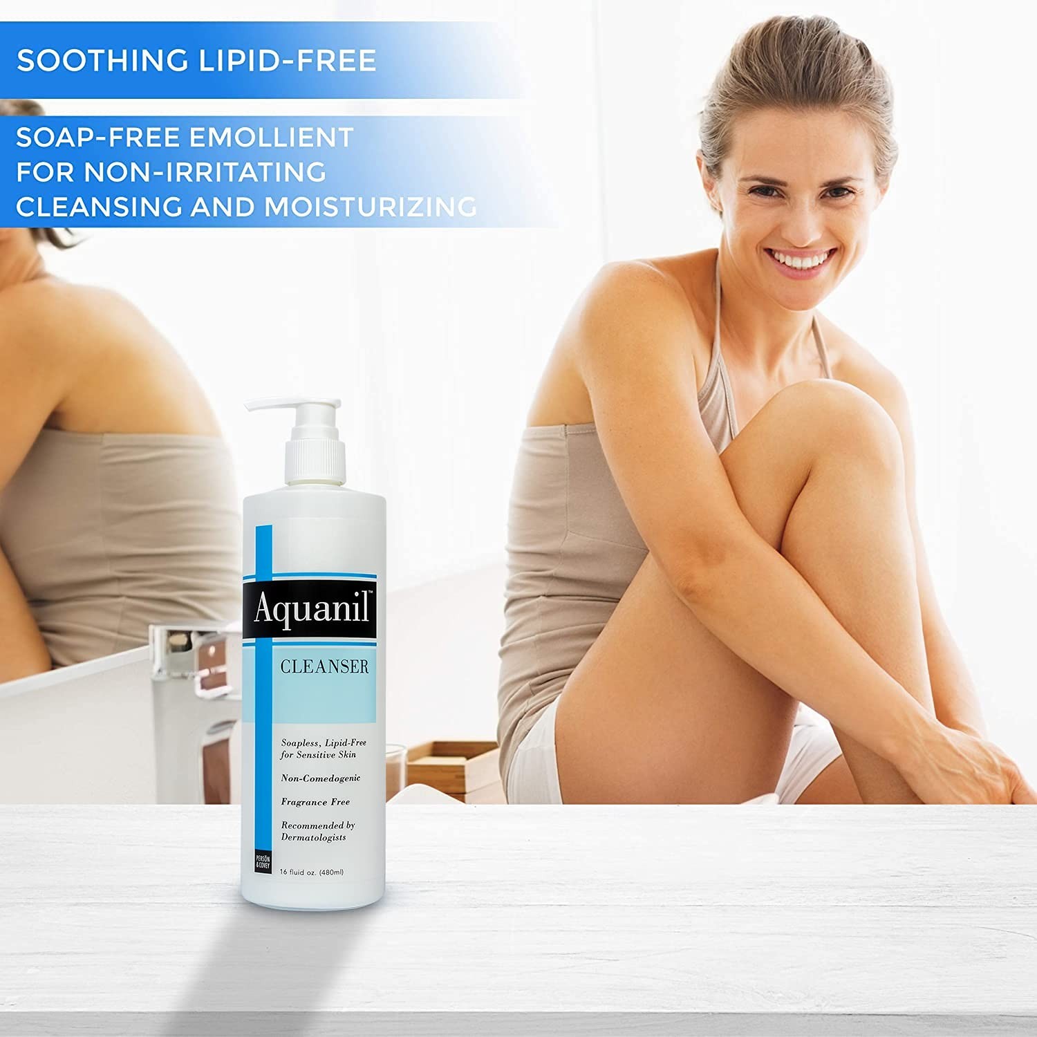 Person & Covey Aquanil Skin Cleanser, Soapless Lipid-free Cleanser – 8 Fl Oz
