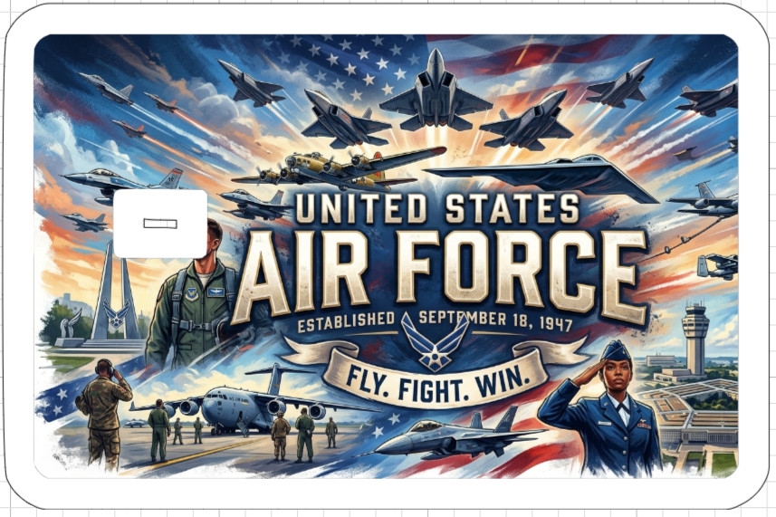 Military Veteran Credit Debit ATM Card Skin Sticker Army Marines Airforce Navy