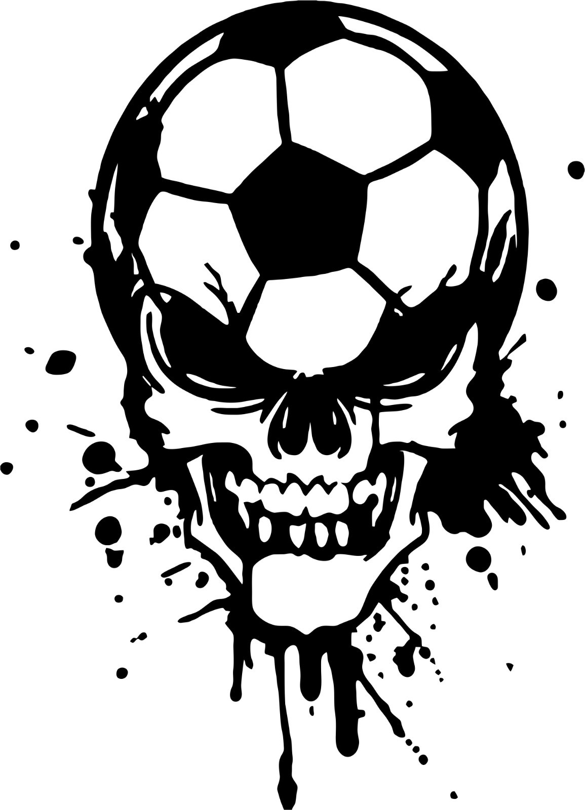 Soccer Skull Sports Game Football Car Truck Window Laptop Vinyl Decal Sticker