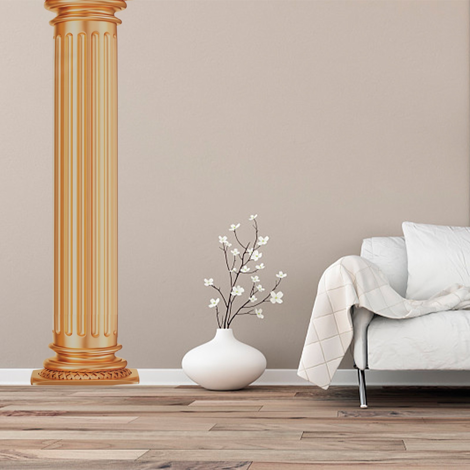 Modern and Elegant 3D Roman Column Wall Decor Easy to Apply and Remove
