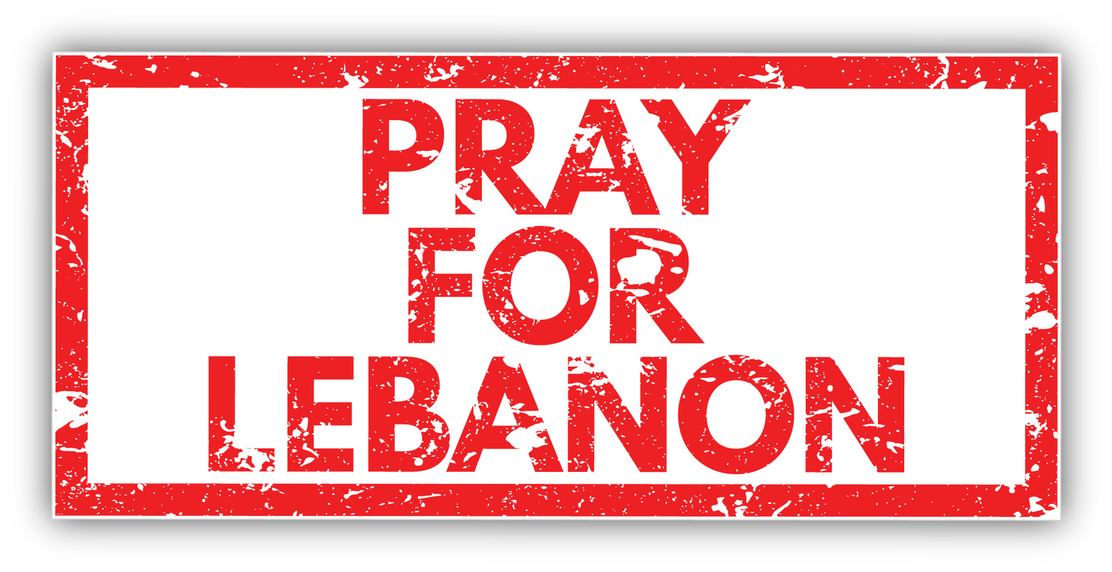 Pray For Lebanon Grunge Vinyl Sticker Decal