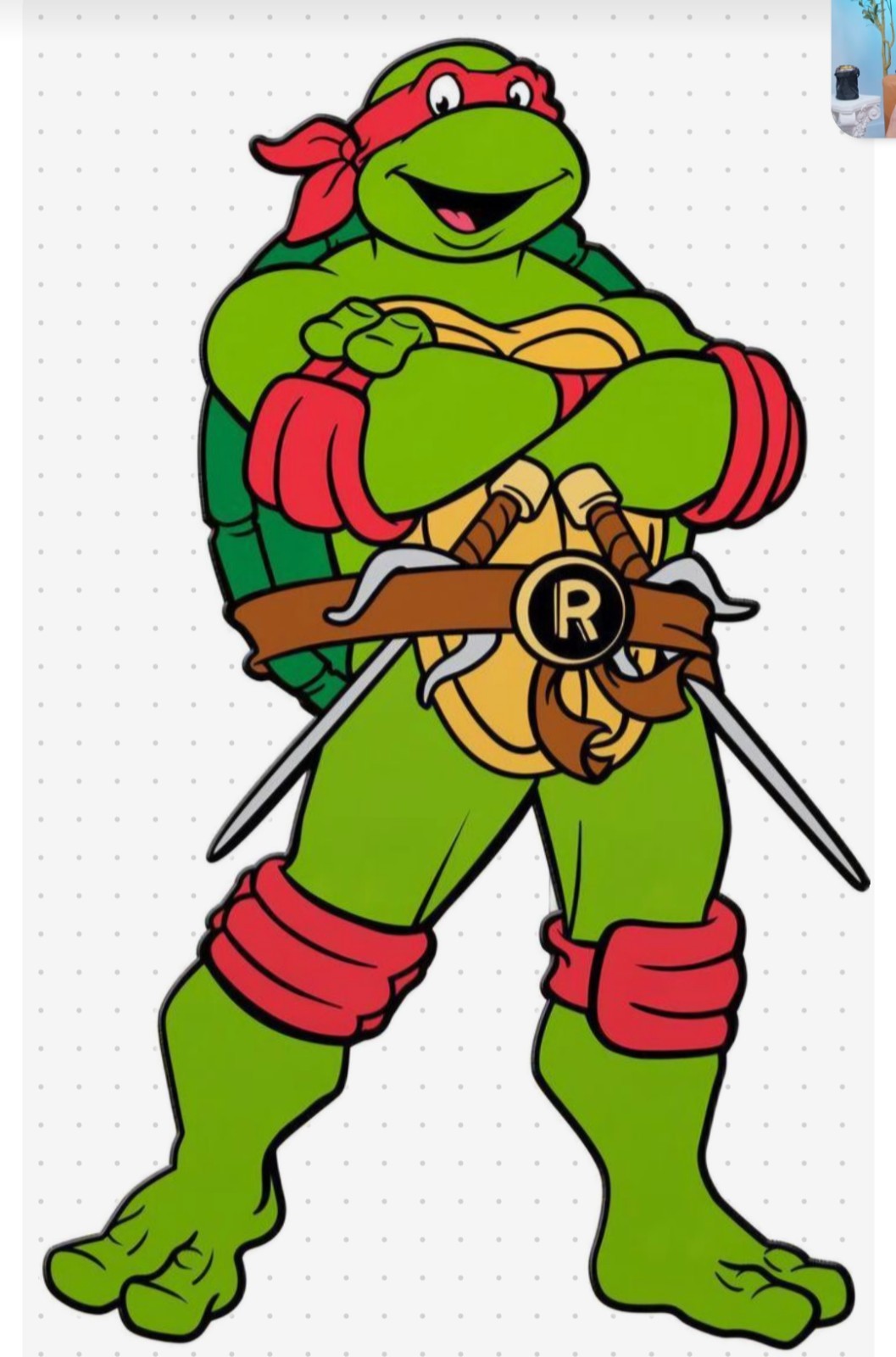 TMNT STICKER X RAPHAEL STICKER X VYNIL HIGH GLOSS DIECUT STICKER X 3X2 INCH STIC