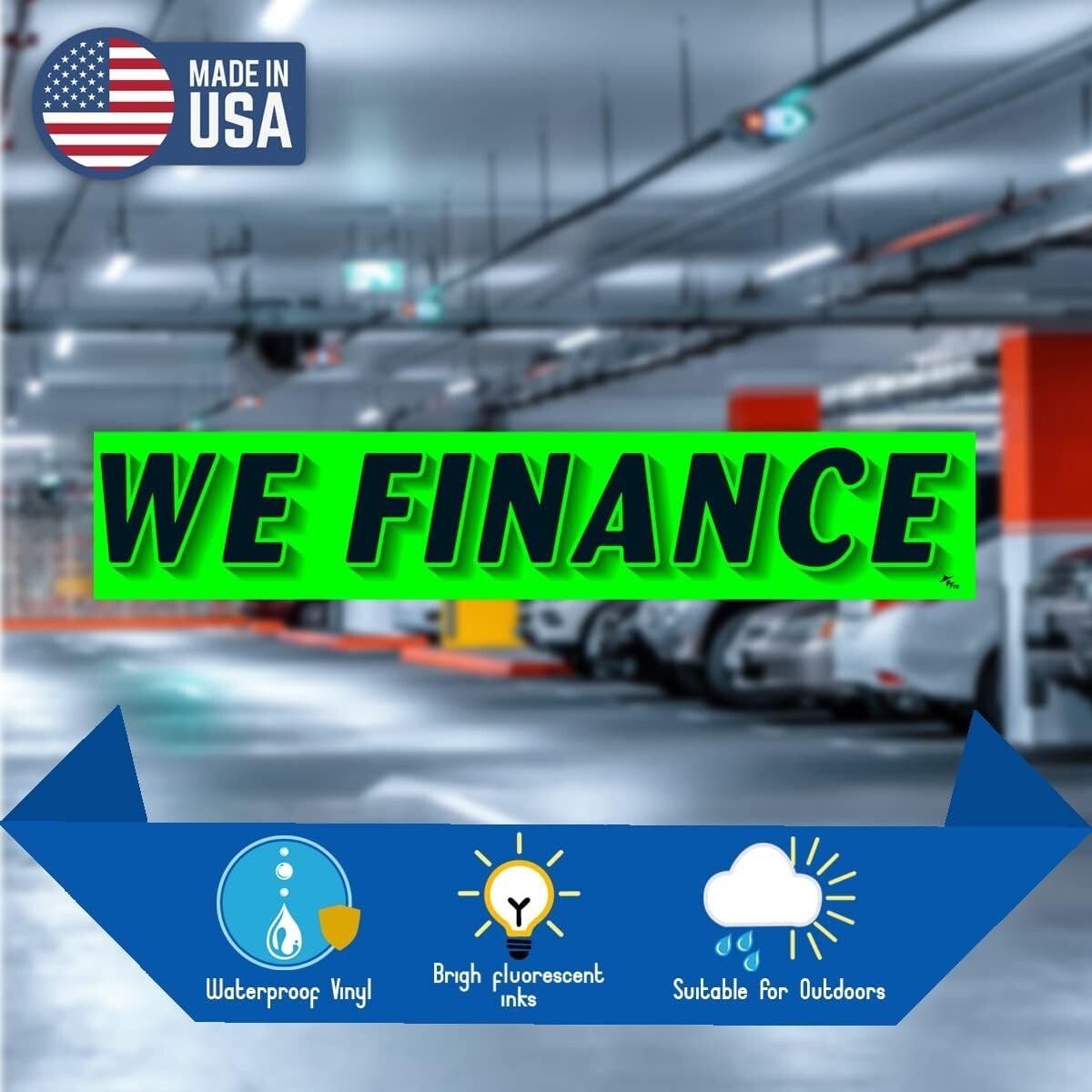 Vinyl Number and We Finance Slogans Decals Car Lot Windshield Pricing Stickers