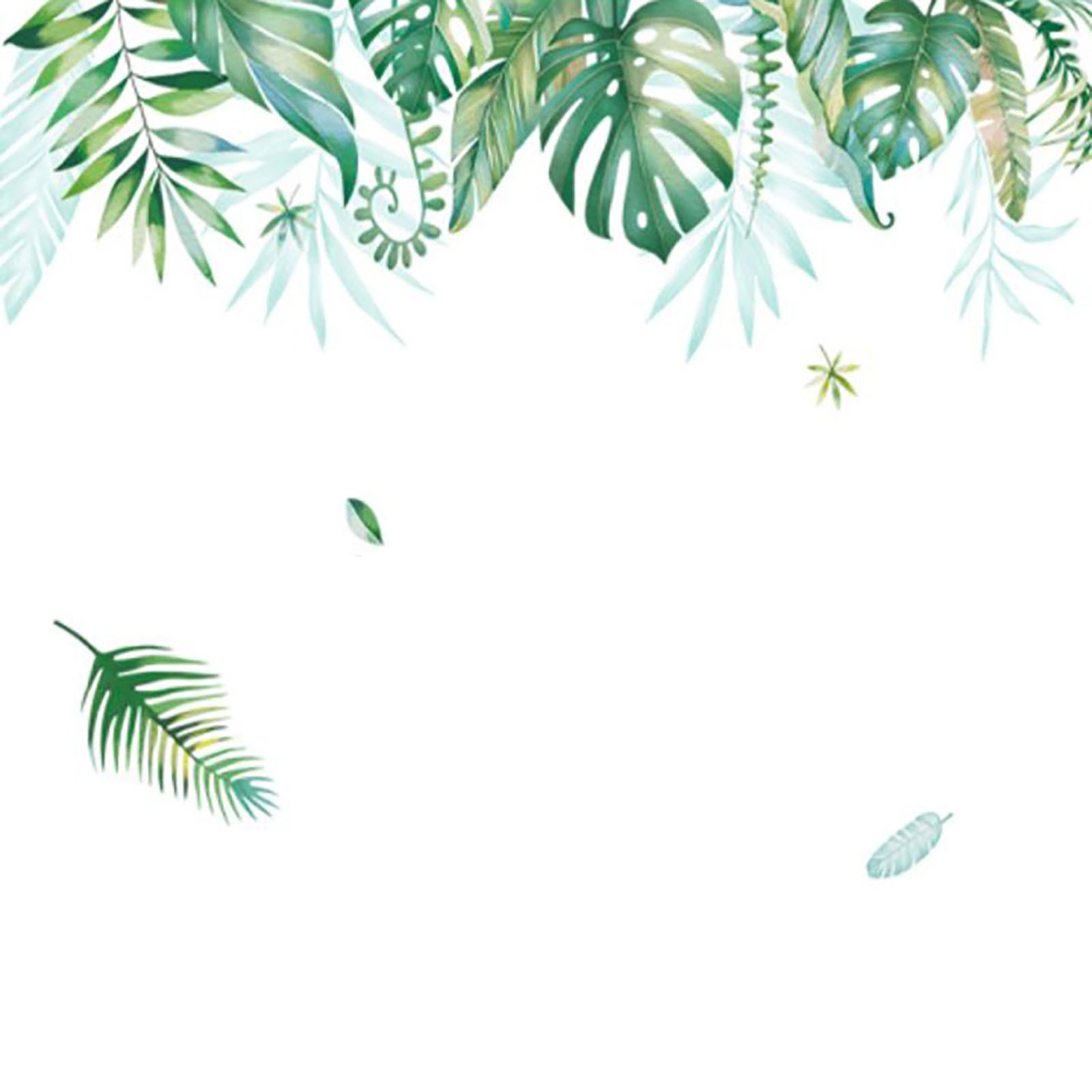 GREEN Tropical Assorted Hanging Removable PVC WALL STICKER Bedroom Decorations