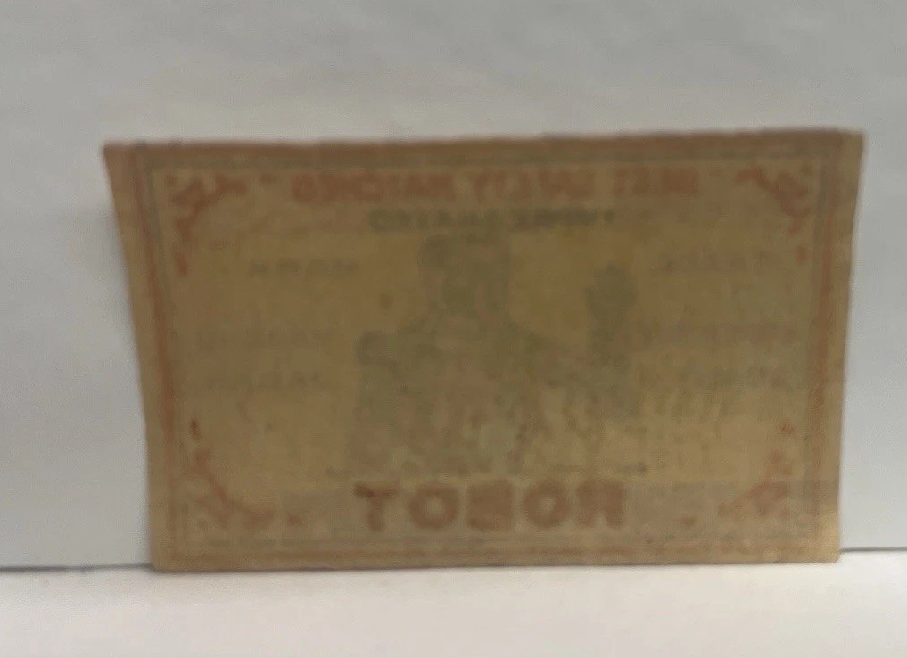 Mini Label 1.5 x 2.5 – Robot Best safety matches. Made in Japan