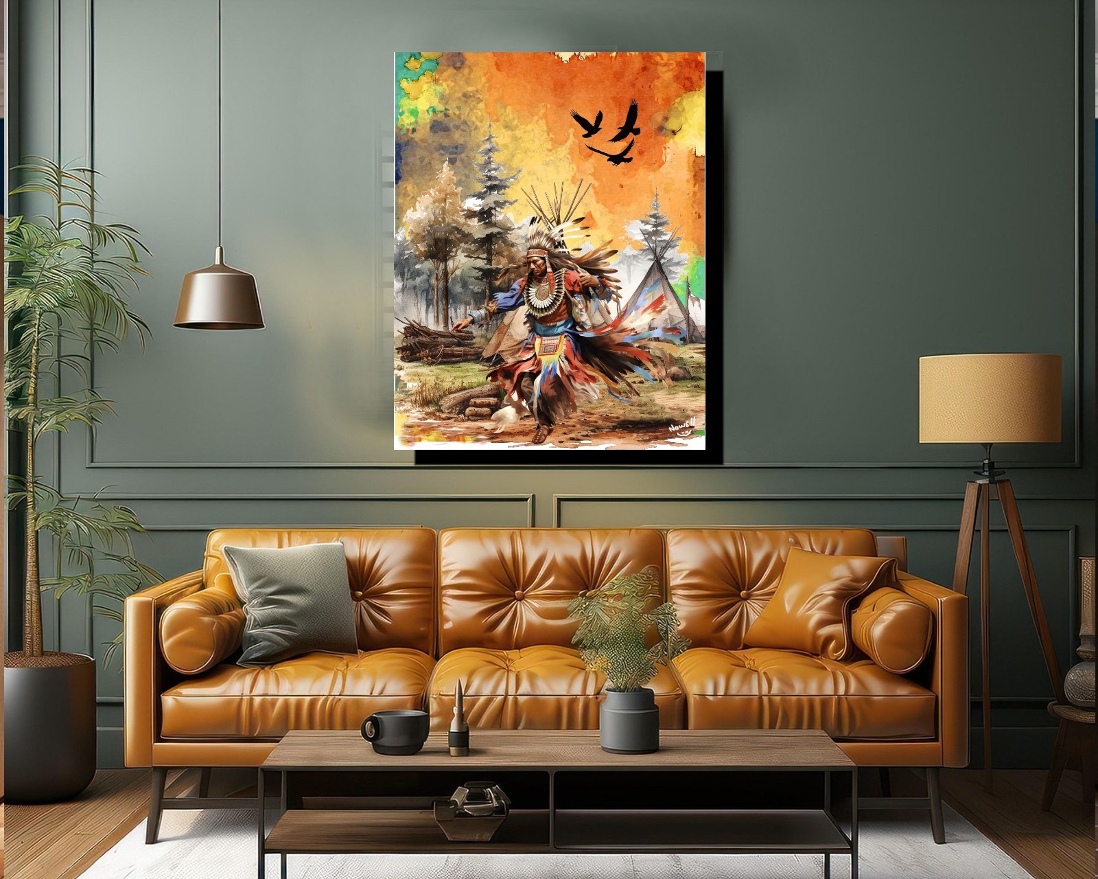 Native American Indian The Eagle Dance Gallery Canvas Wrap SN/LE Wall Decor art