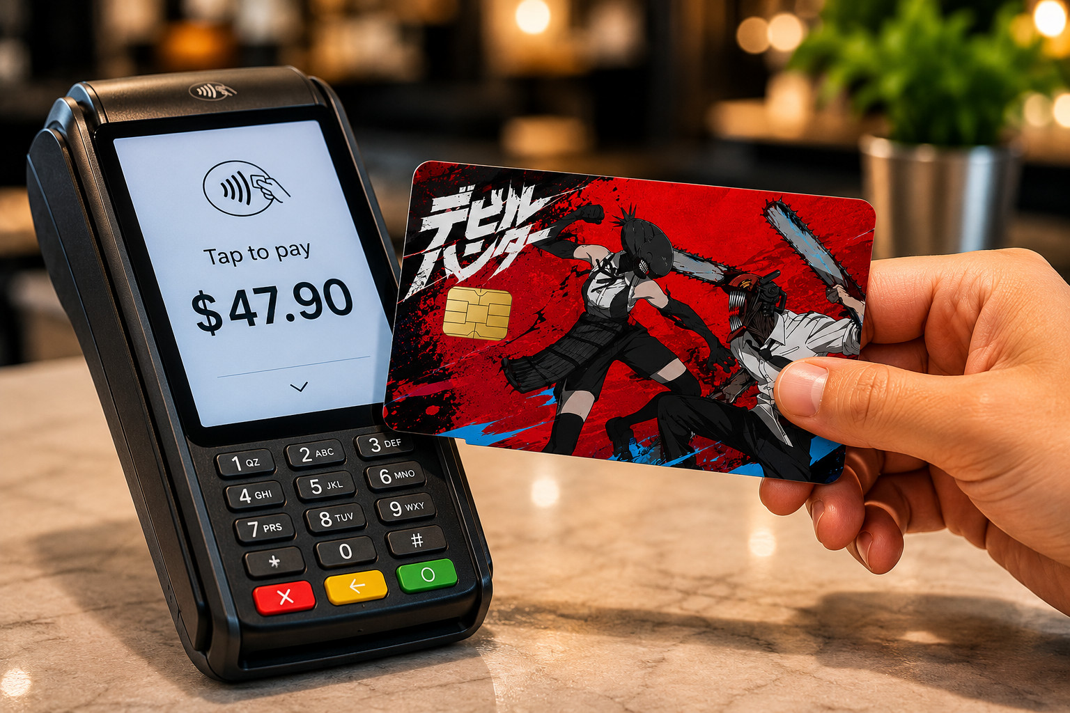 Chainsaw Man Denji Reze Debit Card Credit Card Skin Vinyl Sticker