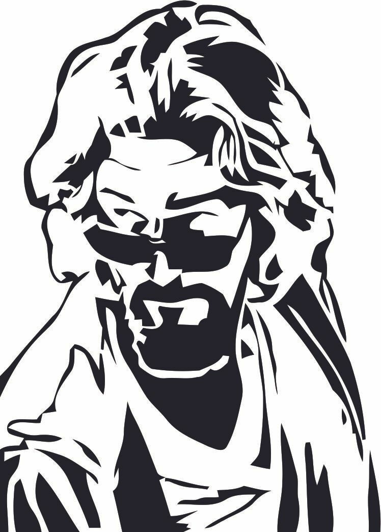 The Dude Face The Big Lebowski Show Vinyl Art Stickers For Home Room Walls Decal