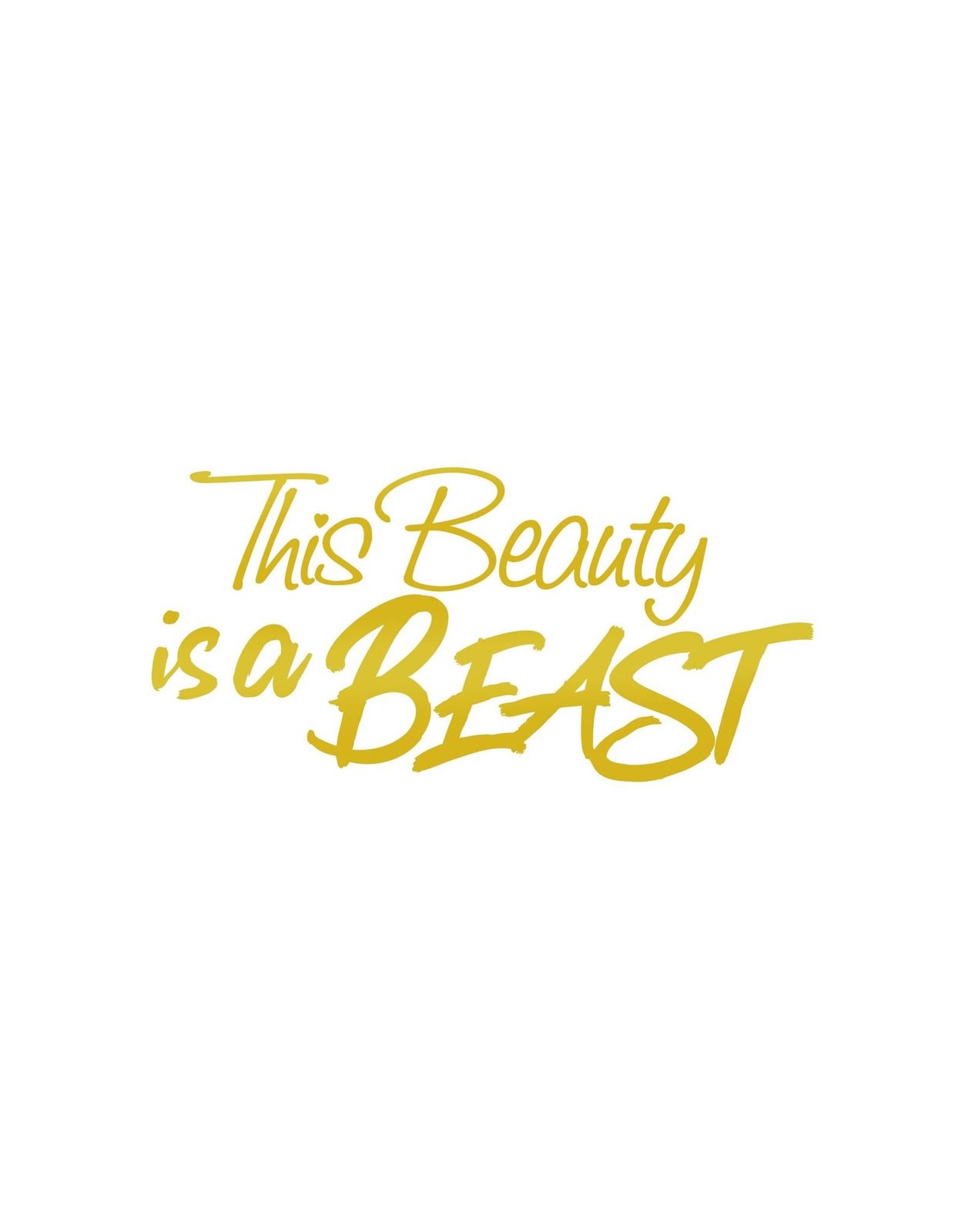 This Beauty is a Beast Motivational Self-Esteem Quote Vinyl Decal Sticker for Mi