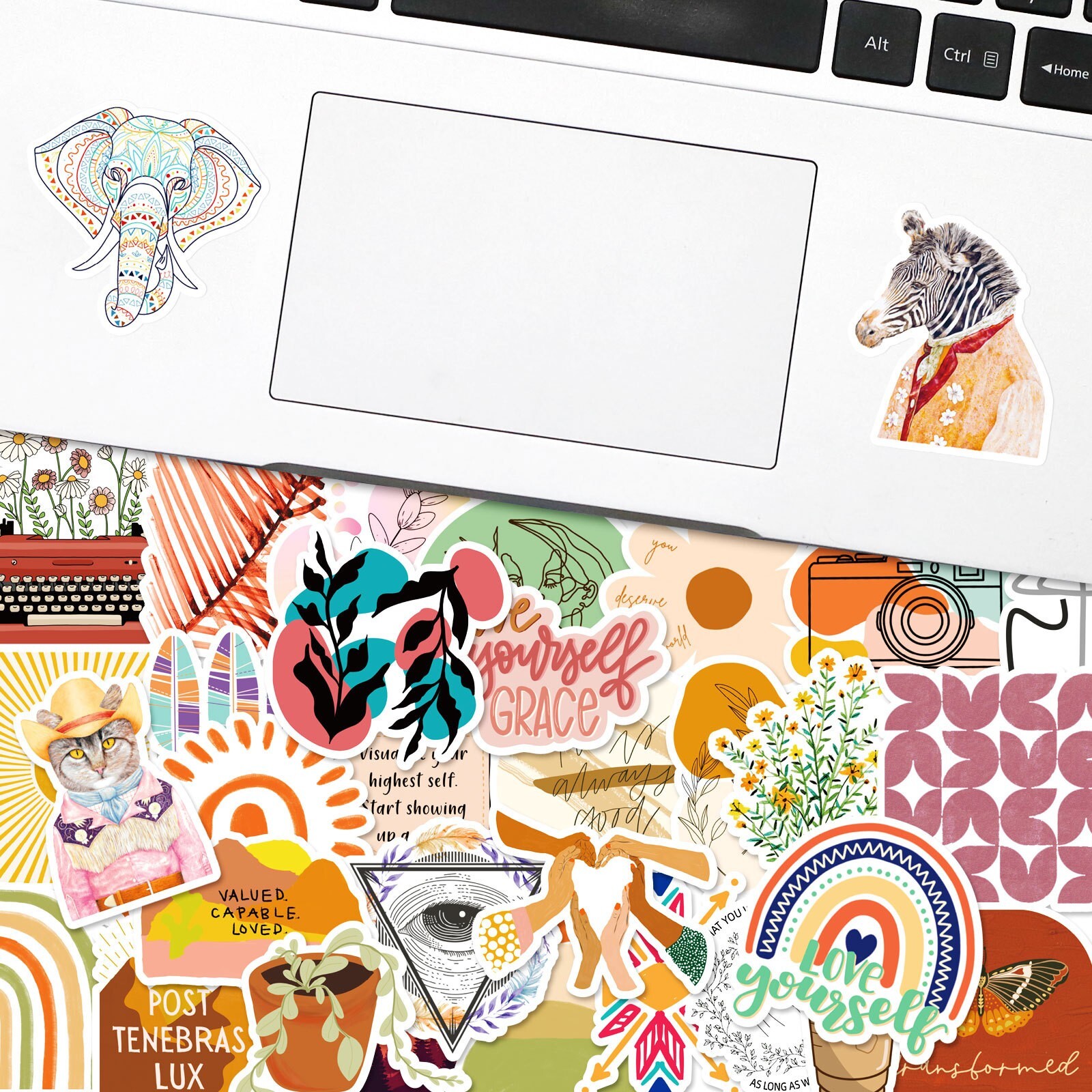 200pcs Retro Cottagecore Bohemia Vintage STICKER PACK，#172175184213