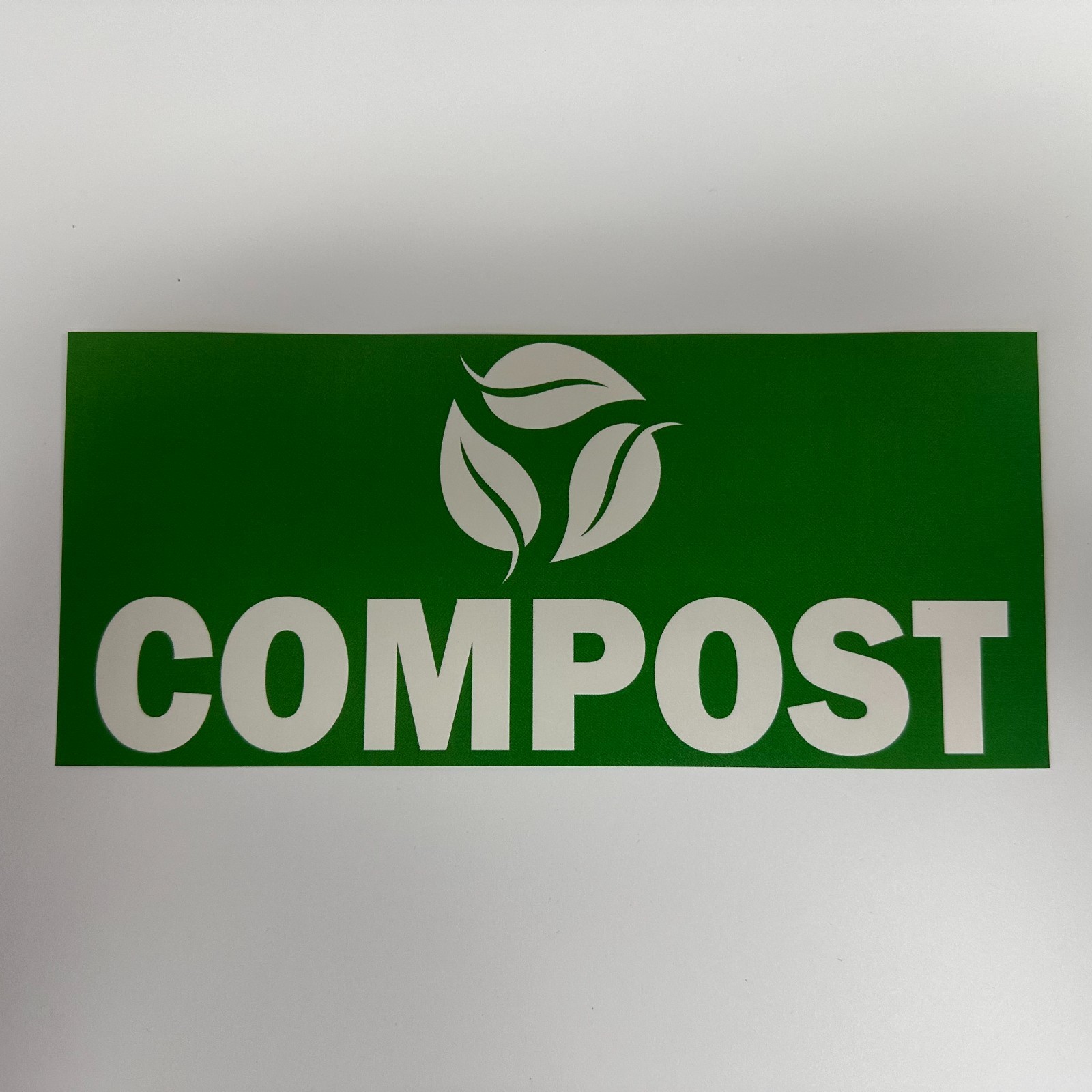5 PACK! Compost Green Waste Trash Can Stickers, Set of 4" x 9" Labels for Bins