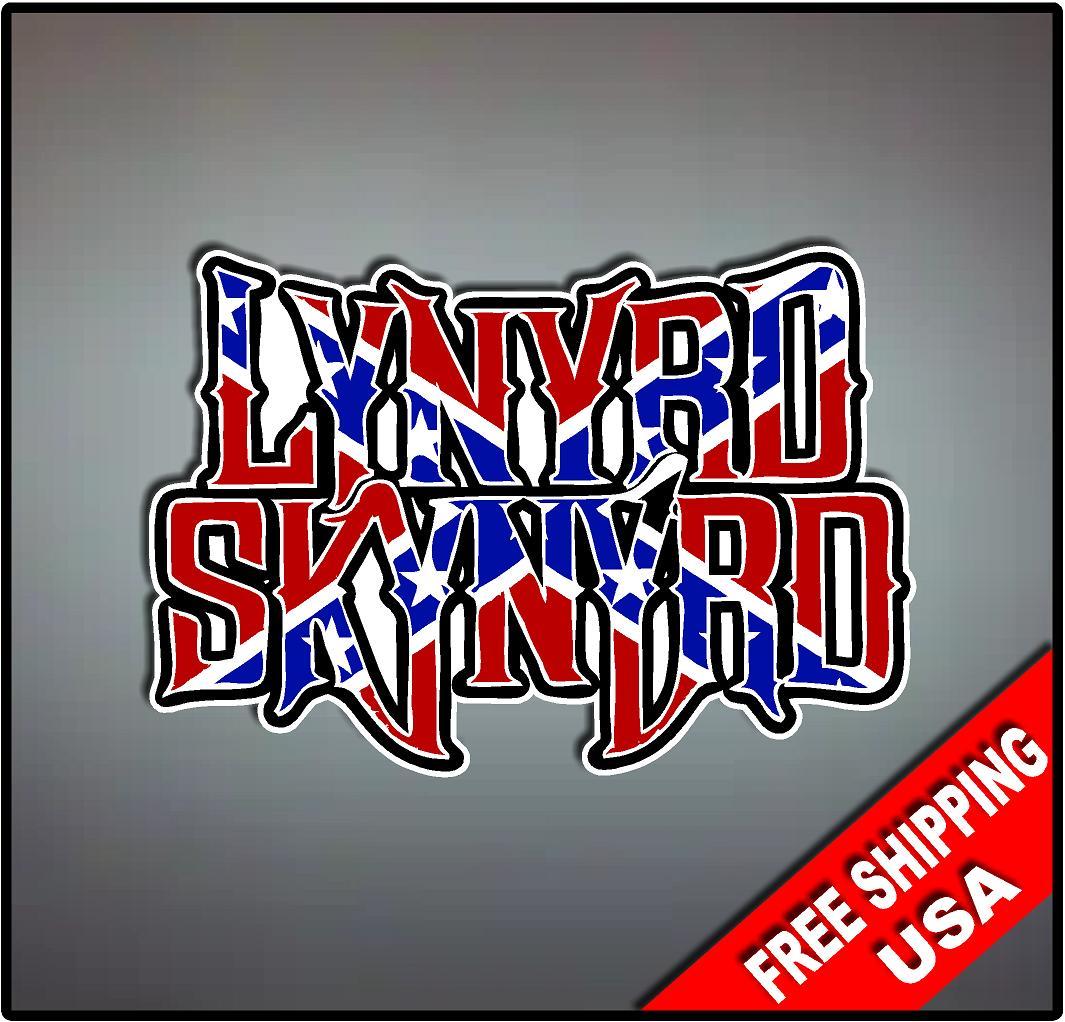 Lynyrd Skynyrd Vinyl Wall logo Decal Sticker Heavy 70's Rock Band 7" width