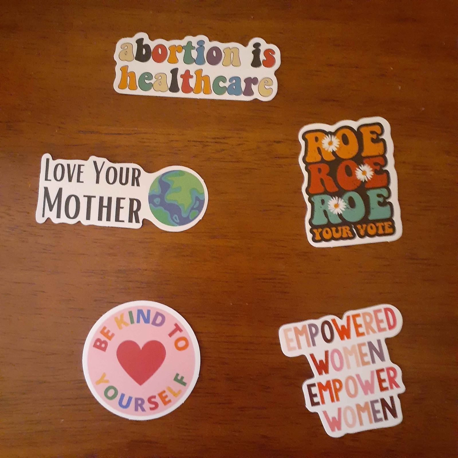 Random Assortment 5 Pack of Social Justice/Left Wing Stickers for Anywhere!