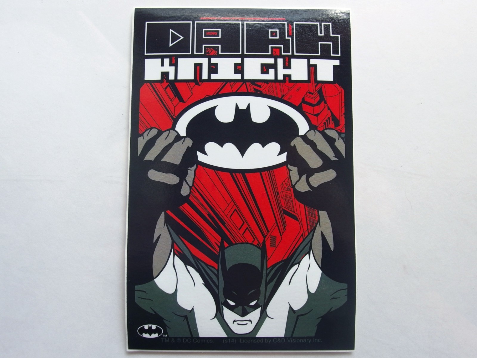 Batman Dark Knight Fist Raised Sticker, DC Comics C&D Licensed, 3.25"x5"