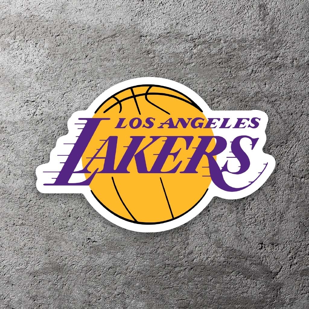 LA Los Angeles Lakers NBA Vinyl Sticker 4" Wide – Includes Two Stickers