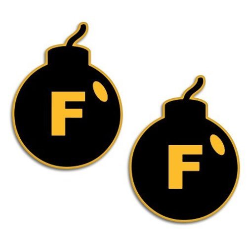 F Bombs Set of 2 Funny Vinyl Sticker – SELECT SIZE