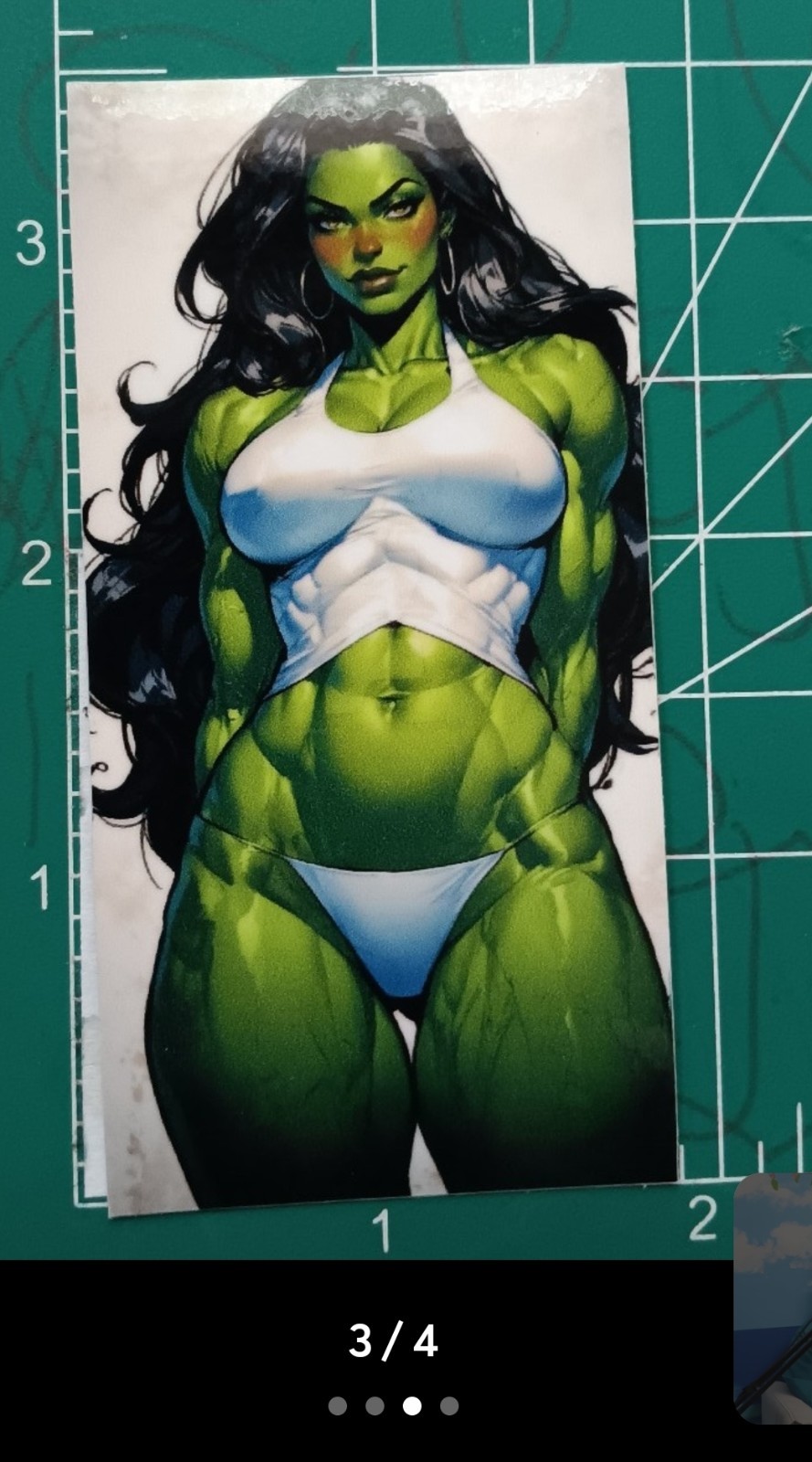 MARVELS: SHE HULK X VYNIL HIGH-GLOSS STICKER X 3X2 INCHES STICKER X