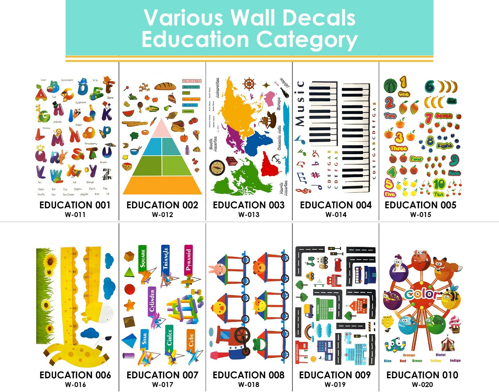 Easy Peel and Stick DIY Wall Decal Adhesive Sticker for Home, Office, Workplace