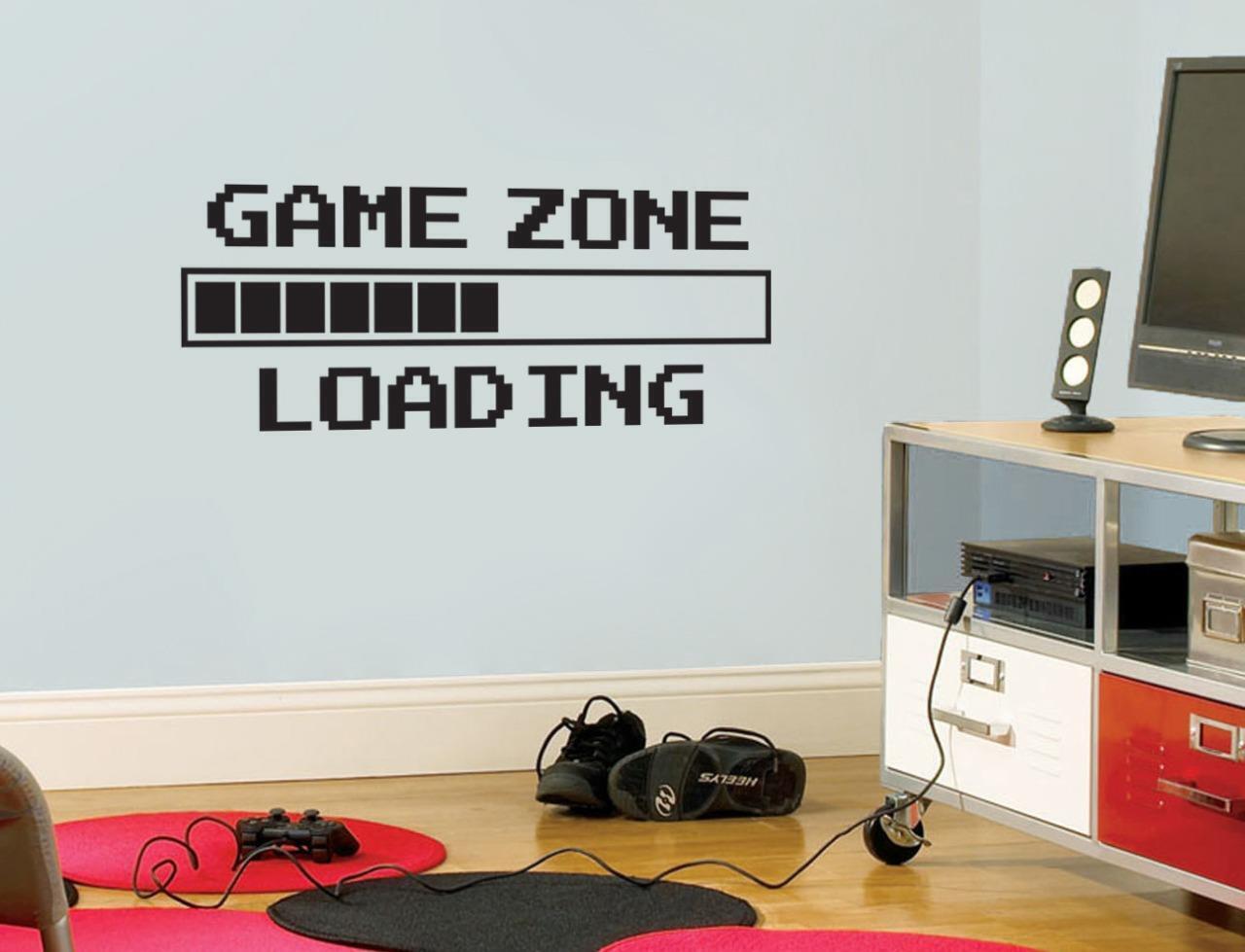 Game Zone PERSONALIZED NAME WALL STICKER Decal Art Gamers Bedroom Kids ST431