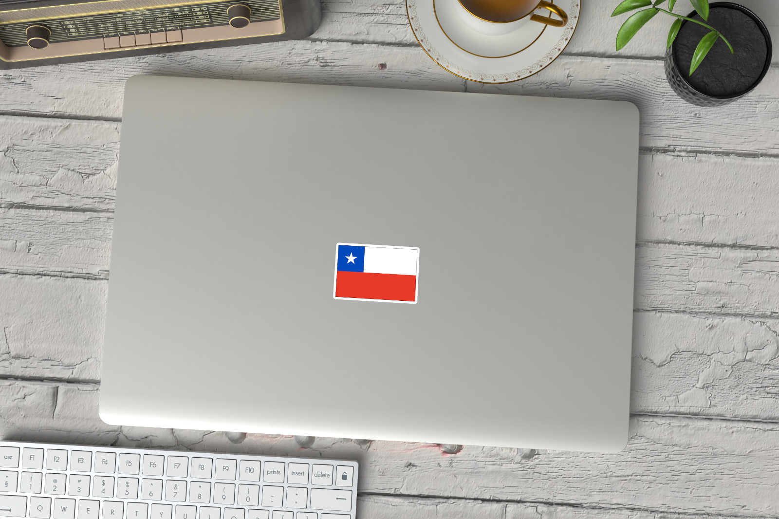 "Set of 6 Chile Flag Stickers – Durable Vinyl Decals for Vehicles, Laptops more