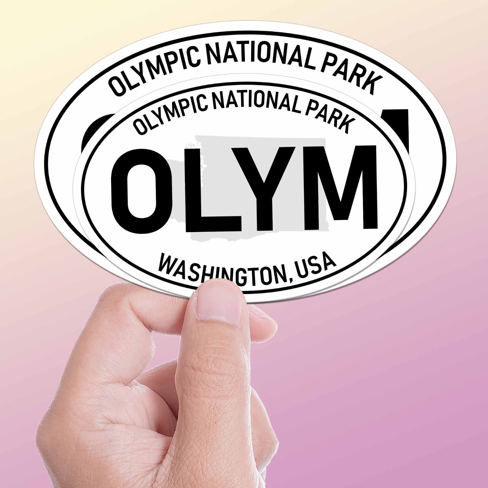 Olympic National Park White Oval Bumper Sticker