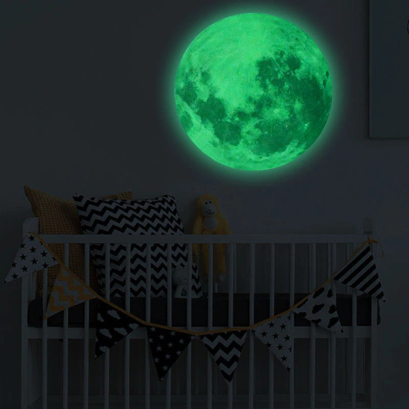 3D Luminous Moon Wall Stickers for Kids Room Living Room Baby Nursery Bedroom